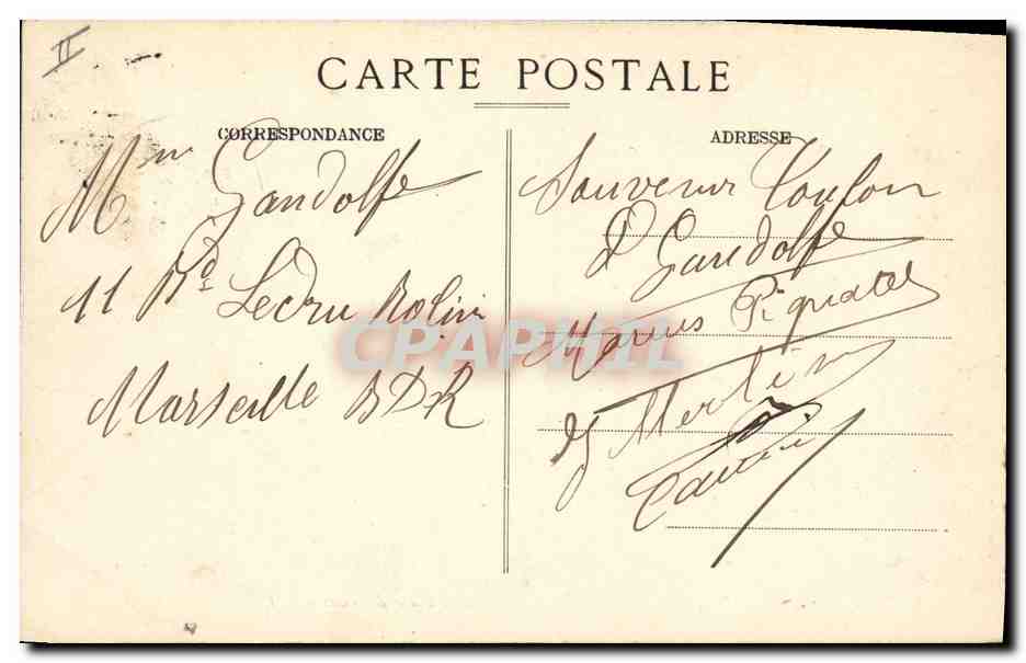 CPA Kiosque de la place d'armes Toulon  — Verso