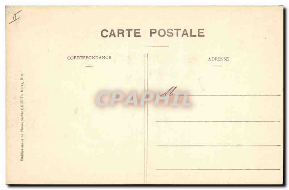 CPA Kiosque de musique Cannes  — Verso