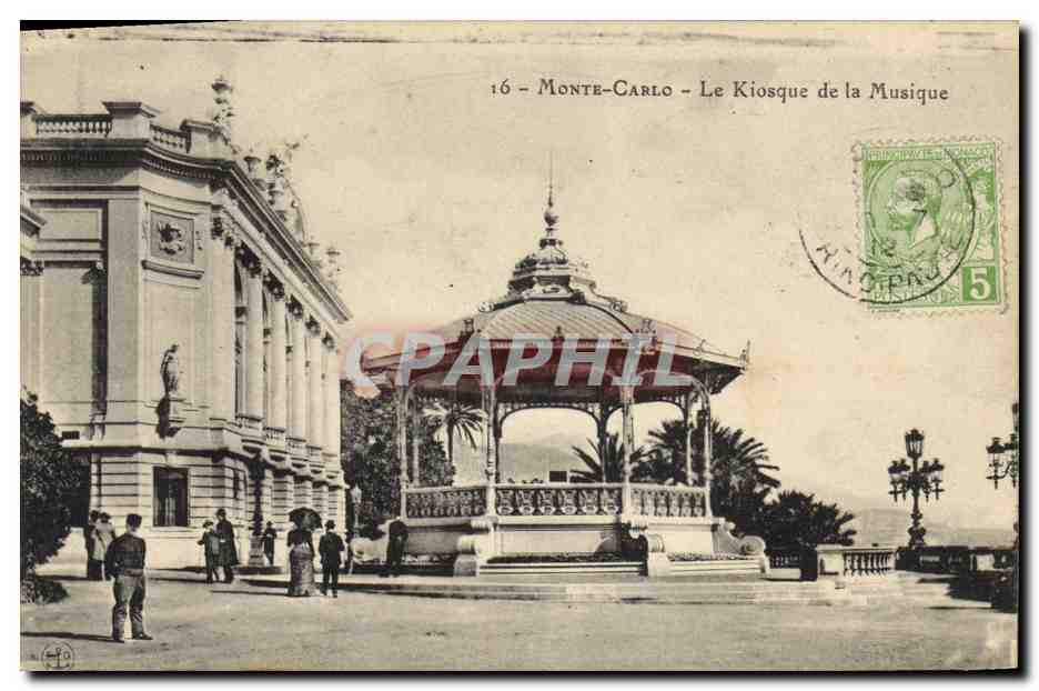 CPA Kiosque de la musique Monte Carlo 