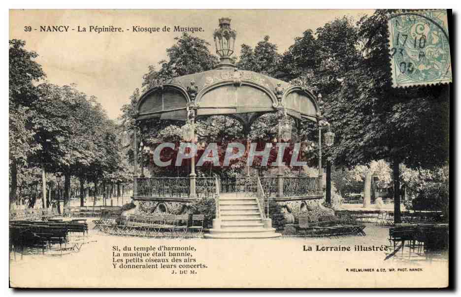 CPA Kiosque de musique La Pepiniere Nancy 