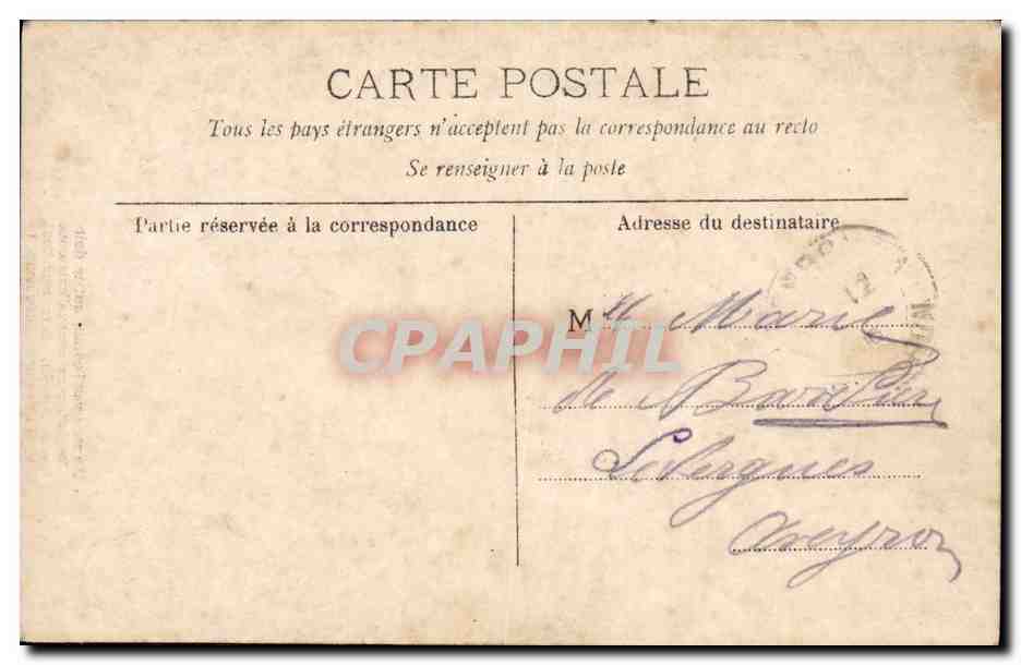 Femme avec enfant et chien — scène pastorale — éditeur S.P. n°1366 — Achterkant