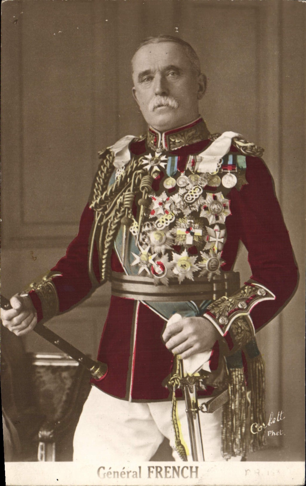 Général French — portrait militaire — Corbott Phot.