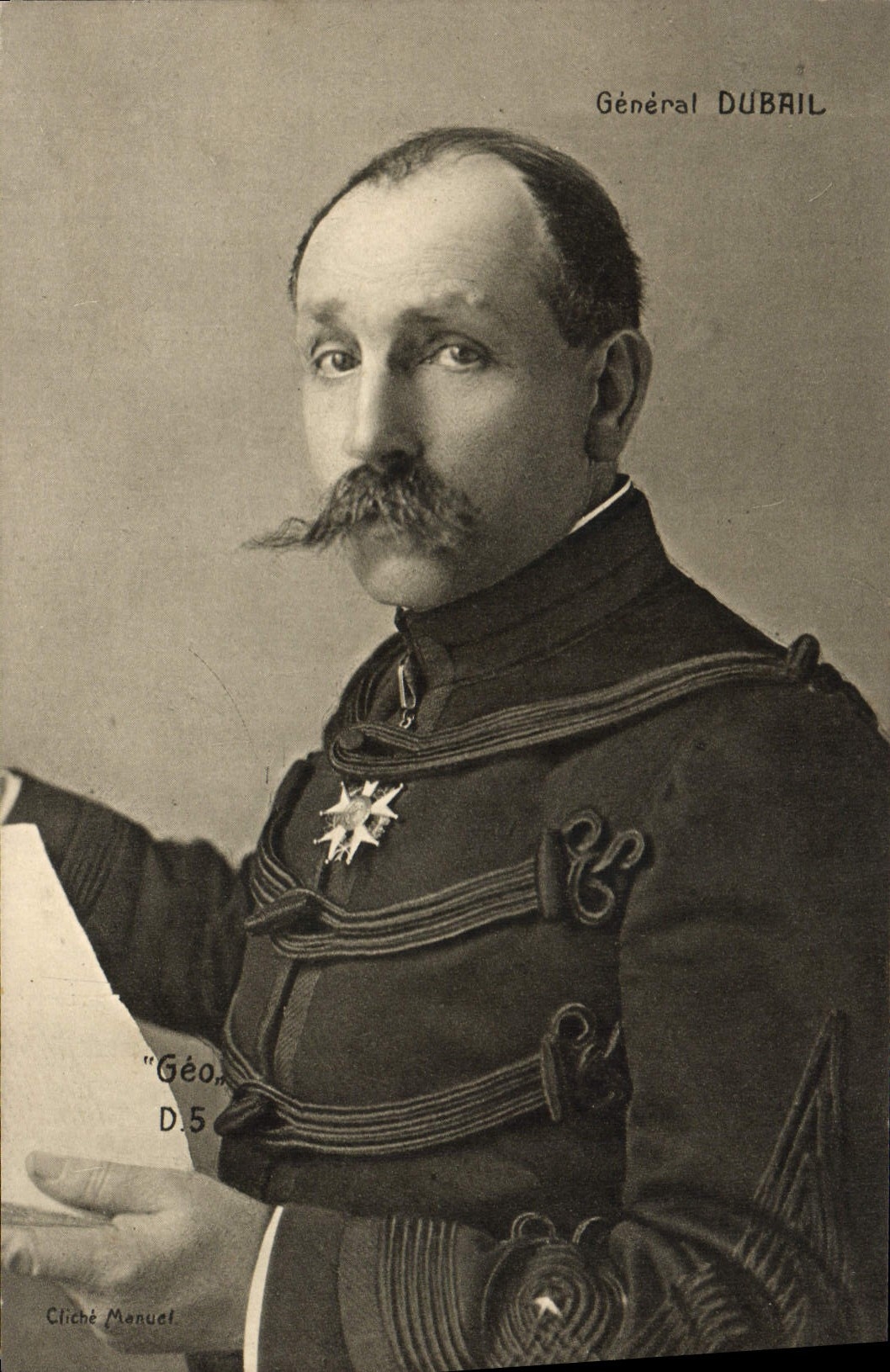 Général Dubail — portrait militaire — Cliché Manuel D.5