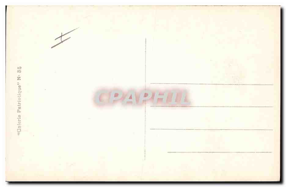 CPA Militaria Le General Curieres de Castelnau  — Verso