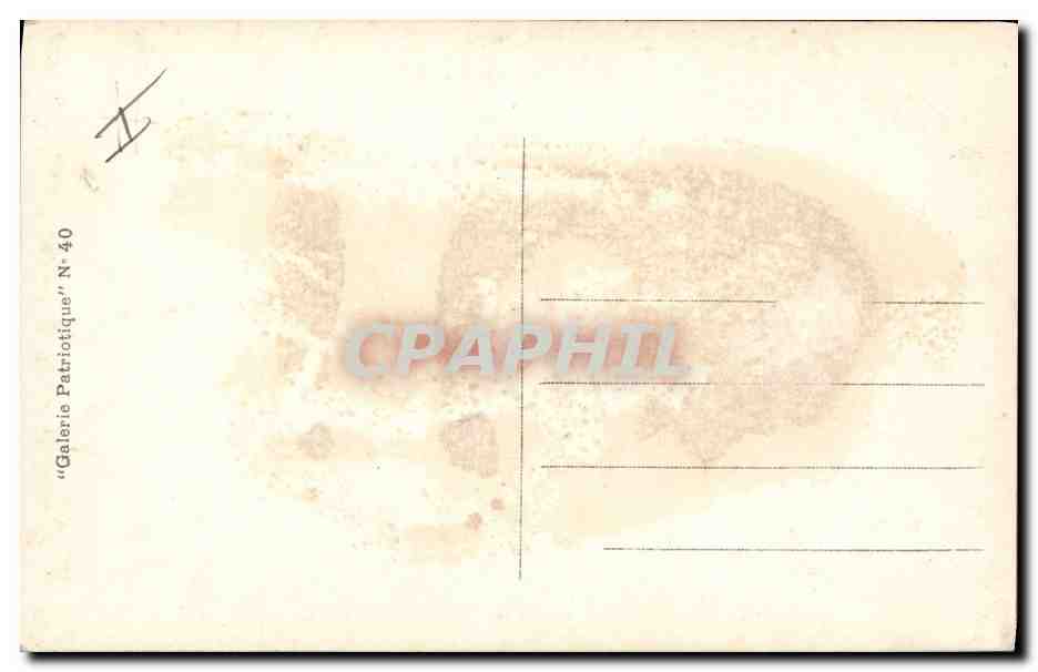 CPA Militaria General Franchet d'Esperey  — Verso
