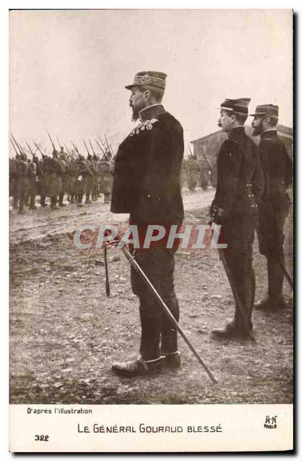 CPA Militaria Le General Gouraud blesse 