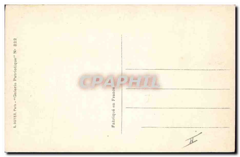 CPA Militaria Le General Gouraud blesse  — Verso