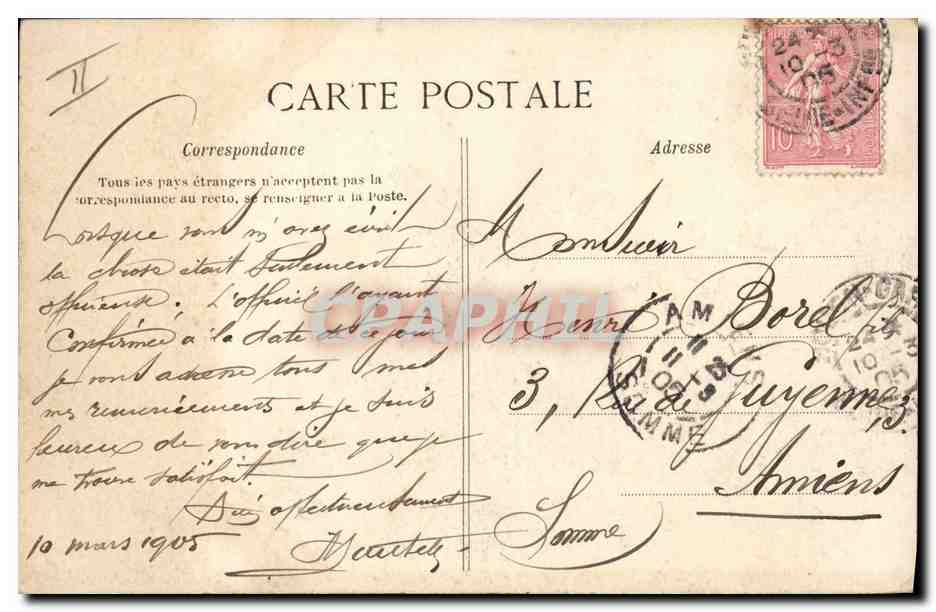 CPA Militaria Les Grandes Manoeuvres du Nord Ouest Le General Hagron et son Etat Major  — Verso