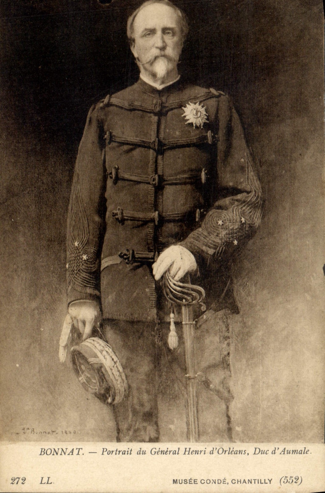 CPA Militaria Bonnat Portrait du General Henri d'Orleans Duc d'Aumale Musee Conde Chantilly 
