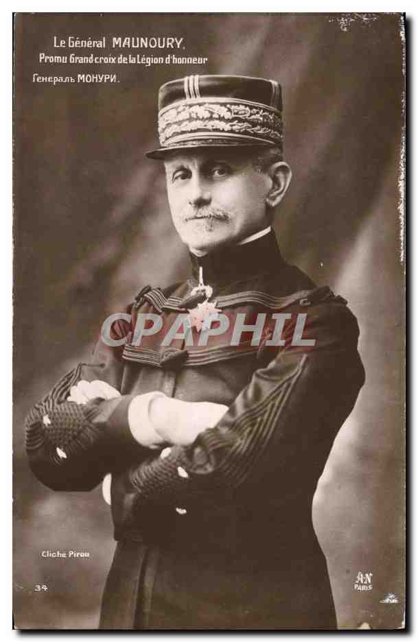 CPA Militaria General Maunoury Promu Grand Croix de la Legion d'honneur 