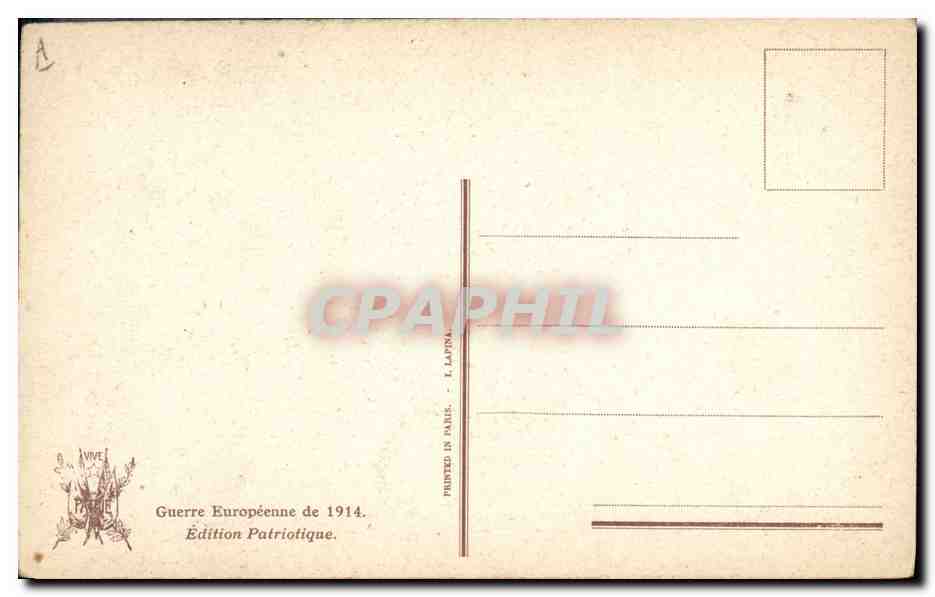 CPA Militaria le bien denomme Hussard de la mort  — Rückseite