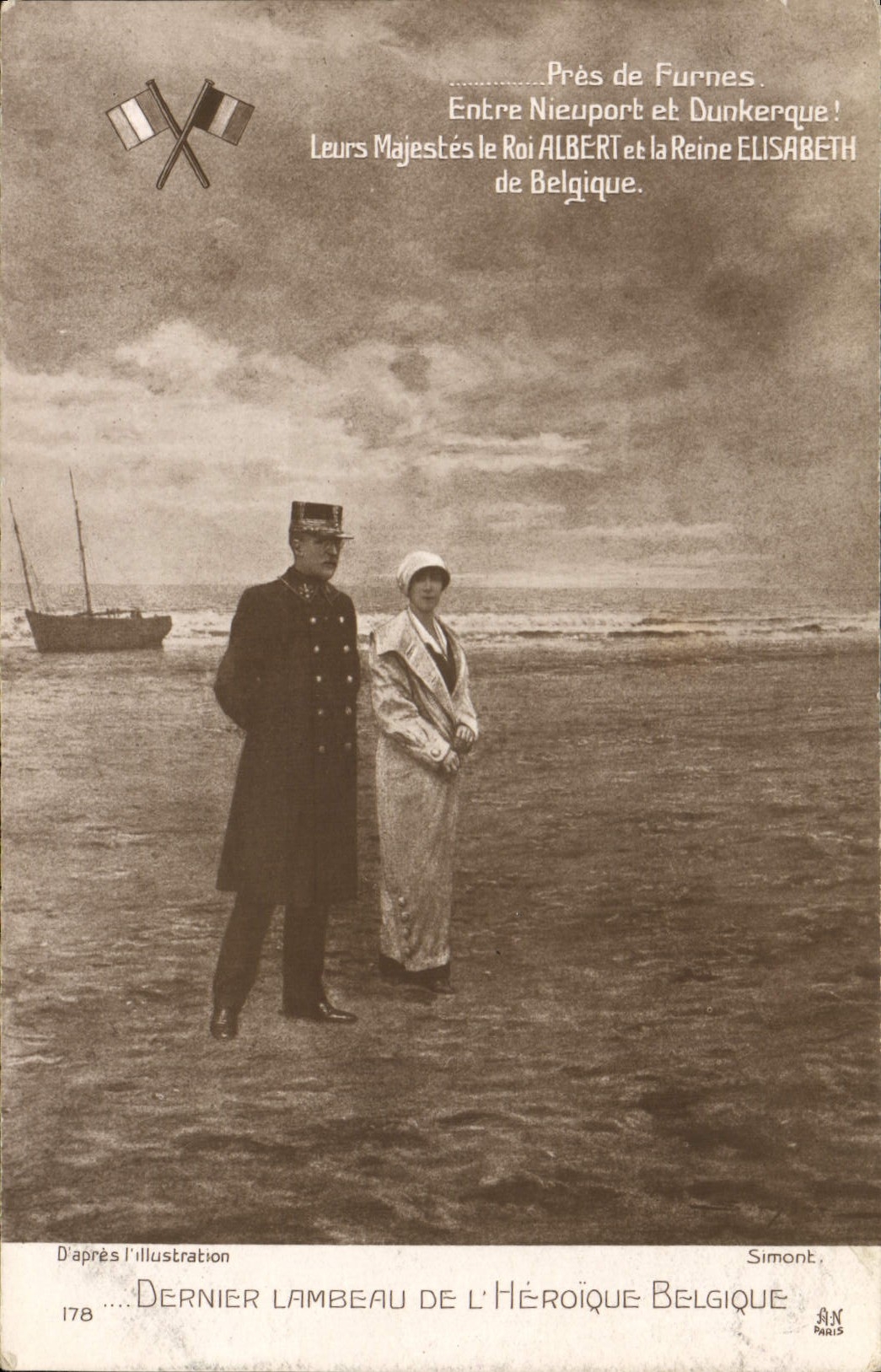 CPA Militaria Roi Albert Belgique Nieuport Dunkerque 