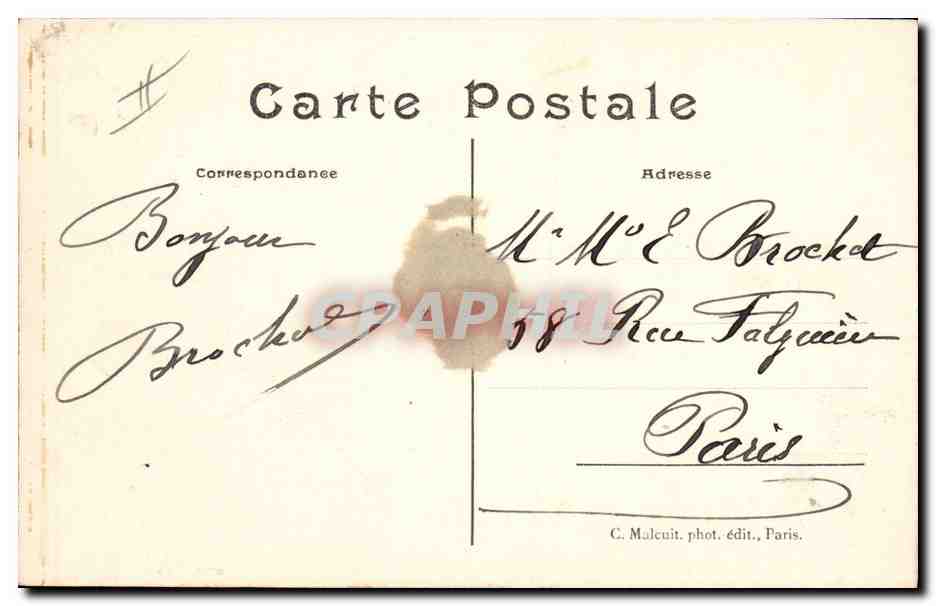 CPA Bateau Paquebot Le Havre Transatlantique La Lorraine a travers l'Atlantique — Verso
