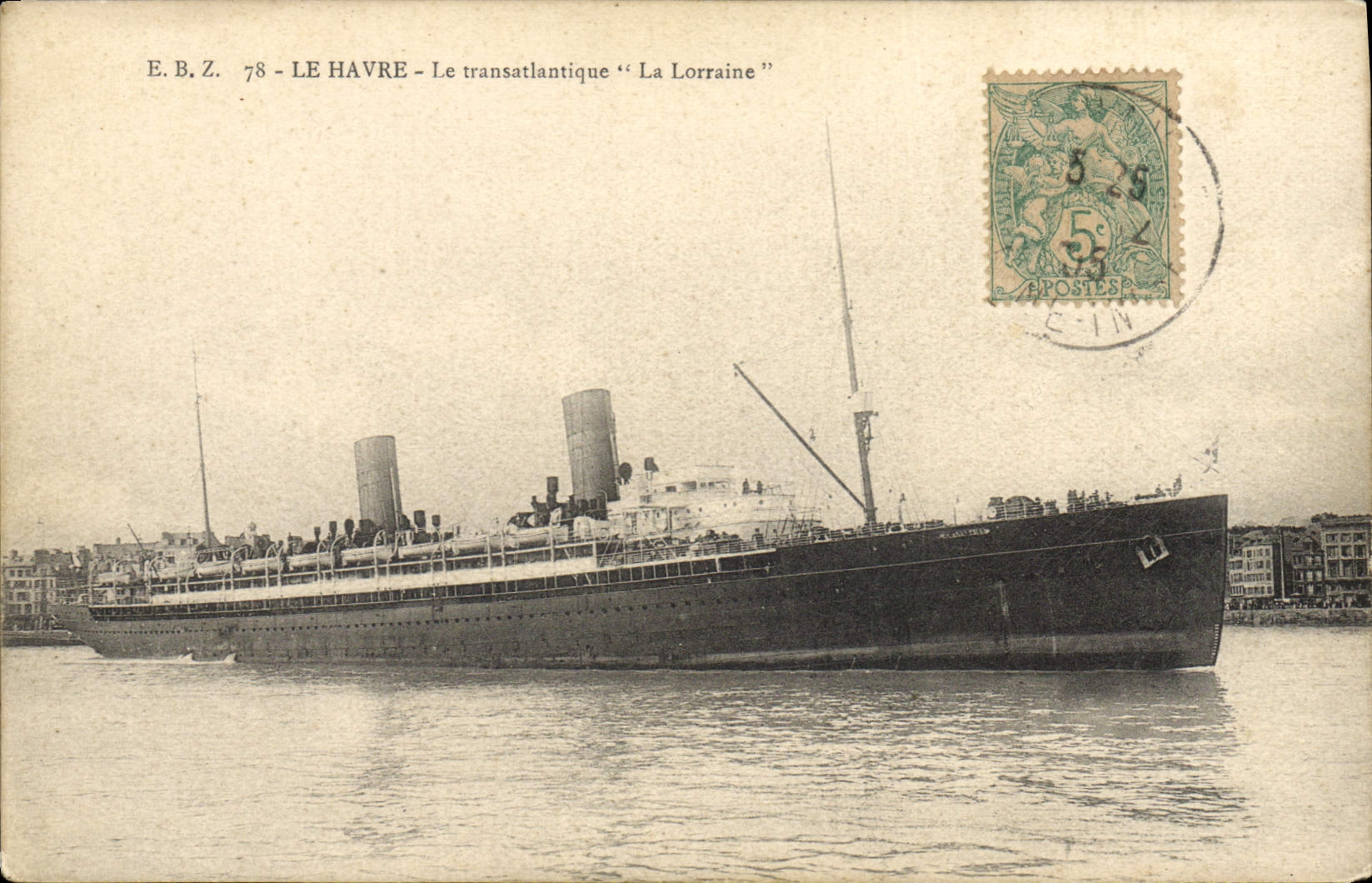 Le Havre — Le transatlantique "La Lorraine" — E.B.Z. 78