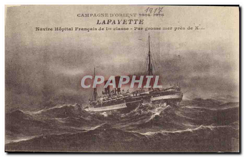Navire hospitalier Lapayette — Campagne d'Orient 1914-1918 — Éditeur non identifié