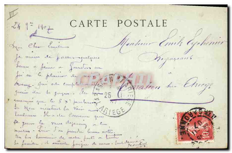 Jean-Léon Gérôme — Peintre français, Grand Officier de la Légion d'Honneur — Collections ND Phot, n° 455 — Verso