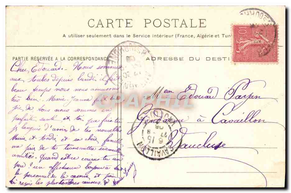CPA Cloches de Paques la Benediction Femme  — Verso