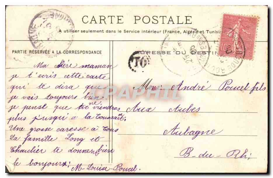 CPA Cloche de Paques Femme La priere — Verso