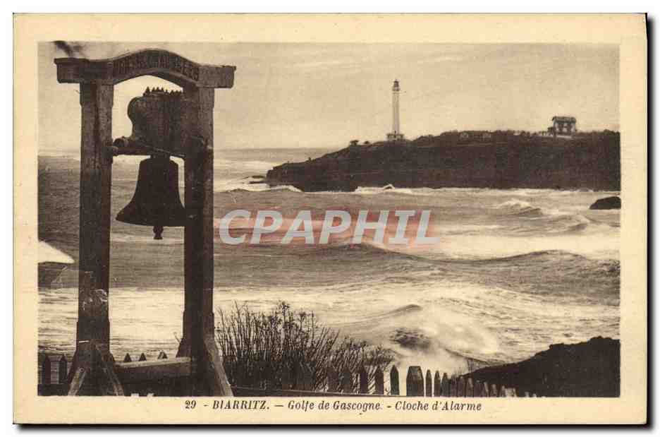 CPA Cloche Biarritz golfe de Gascogne Cloche d'alarme
