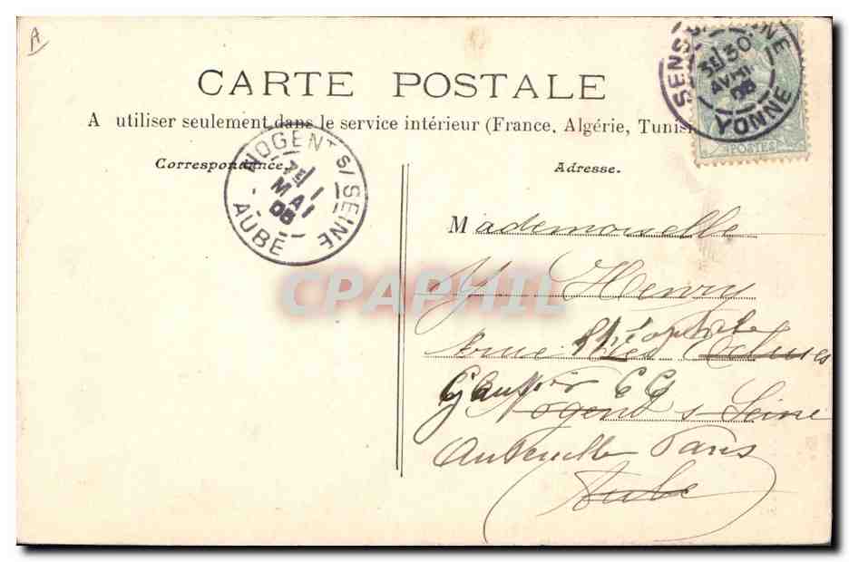 Sens — Les Bourdons, Savinienne, 15,500 Kilos — Éuvre de Mongin-Viard 1560 — Collection P.R. - S — Verso