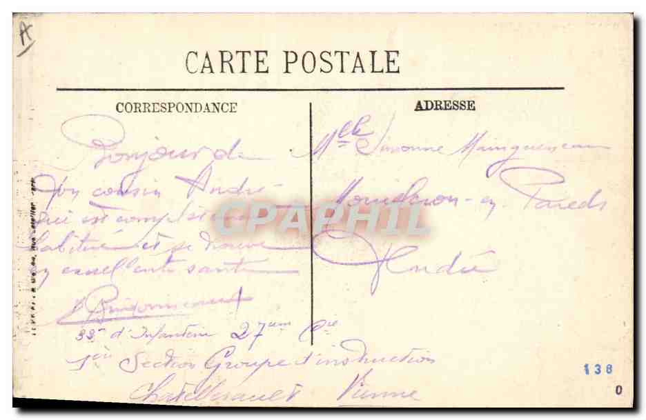 Chatellerault (Vienne) — Église Saint-Jean — Cloche offerte par l'Empereur de Russie — LL — Verso