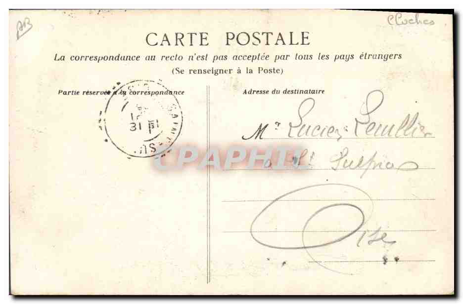 Normandie — Environ de Rouen — La cloche — Bromotypie C. N°610 — Achterkant