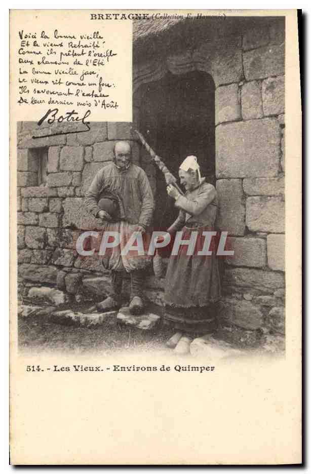 CPA Folklore Botrel Les Vieux Environs de Quimper 