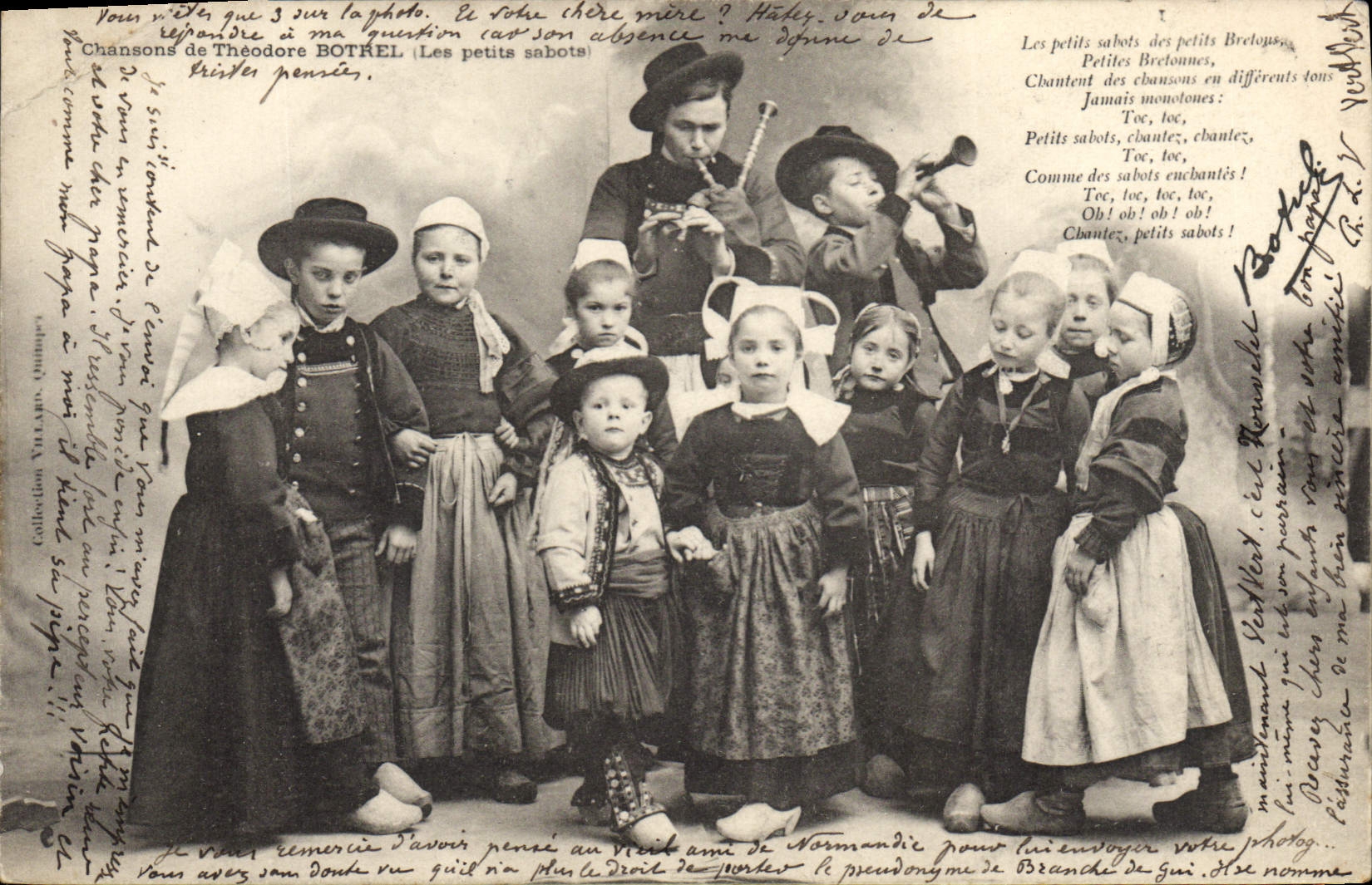 CPA Folklore Chansons de Theodore Botrel Les petits sabots Enfants