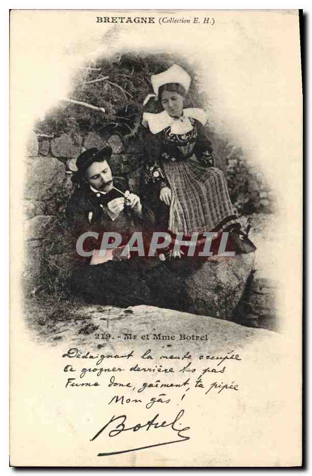 CPA Folklore Mr et Mme Botrel Bretagne
