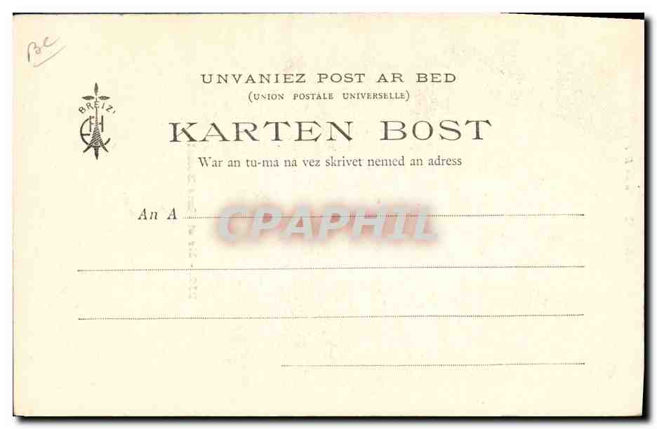 CPA Folklore Mr et Mme Botrel Bretagne — Verso