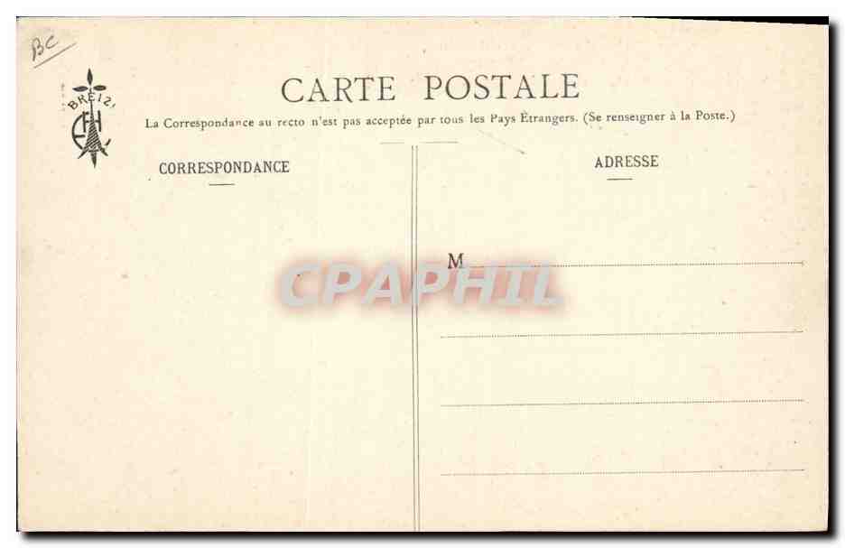 CPA Folklore Les chansons de Botrel illustrees Bretons tetus — Verso