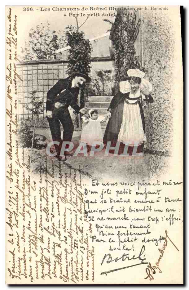 CPA Folklore Les chansons de Botrel illustrees Par Le Petit doigt 