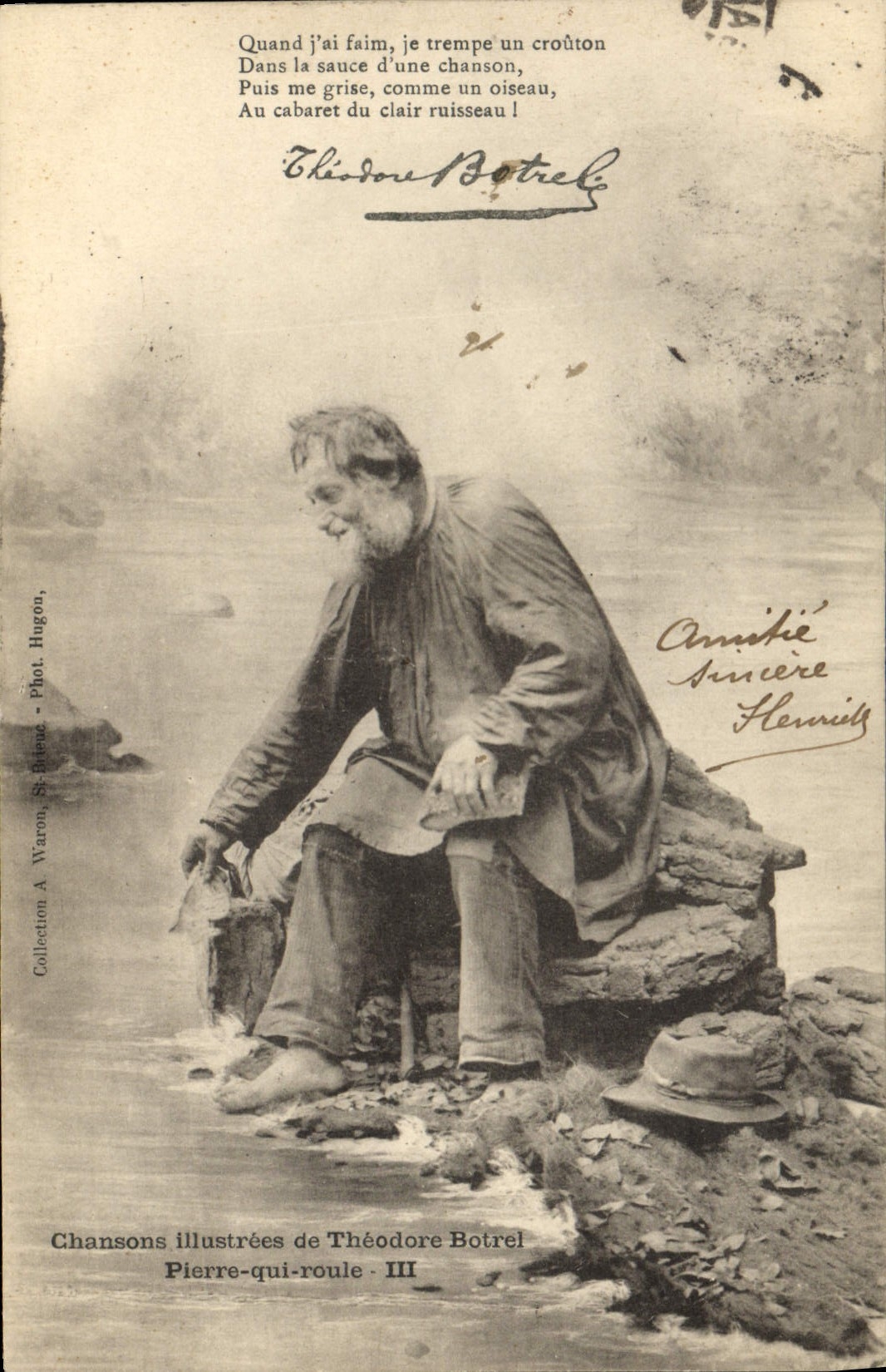 CPA Folklore Les chansons de Botrel illustrees Pierre qui roule