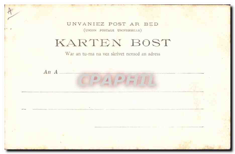 CPA Folklore Les chansons de Botrel illustrees le fil casse — Verso