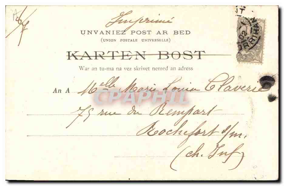 CPA Folklore Les chansons de Botrel illustrees Le fil casse Marin — Verso