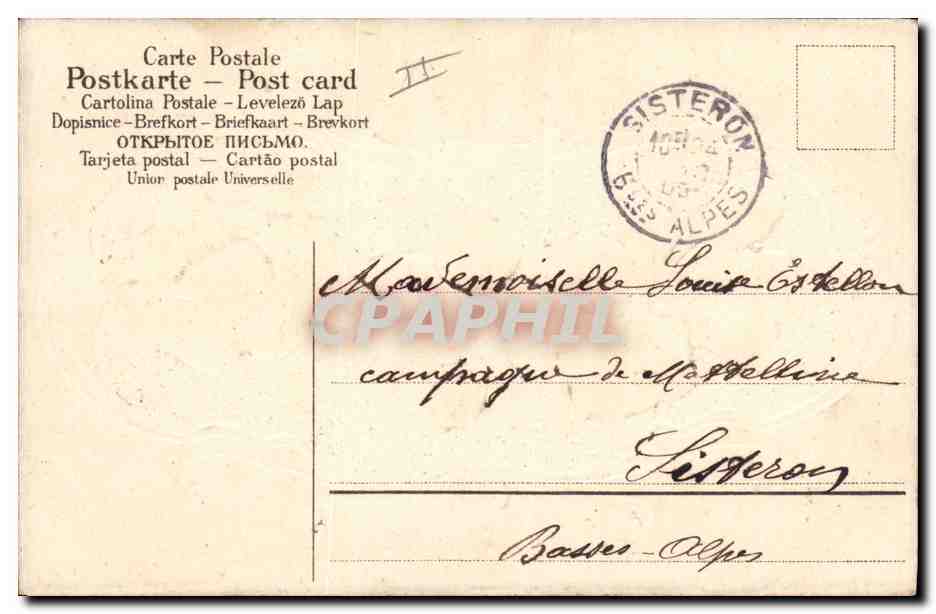 CPA Fantaisie Fleurs  — Verso