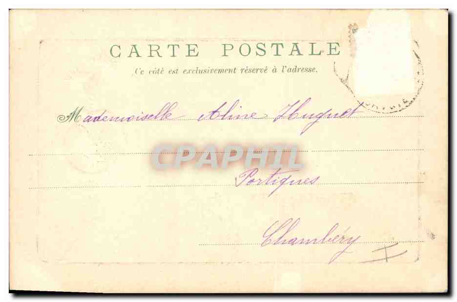 CPA Fantaisie Cochon  — Verso