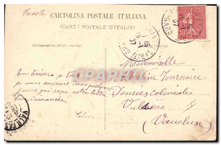 CPA Fantaisie Fleurs Trefle  — Verso