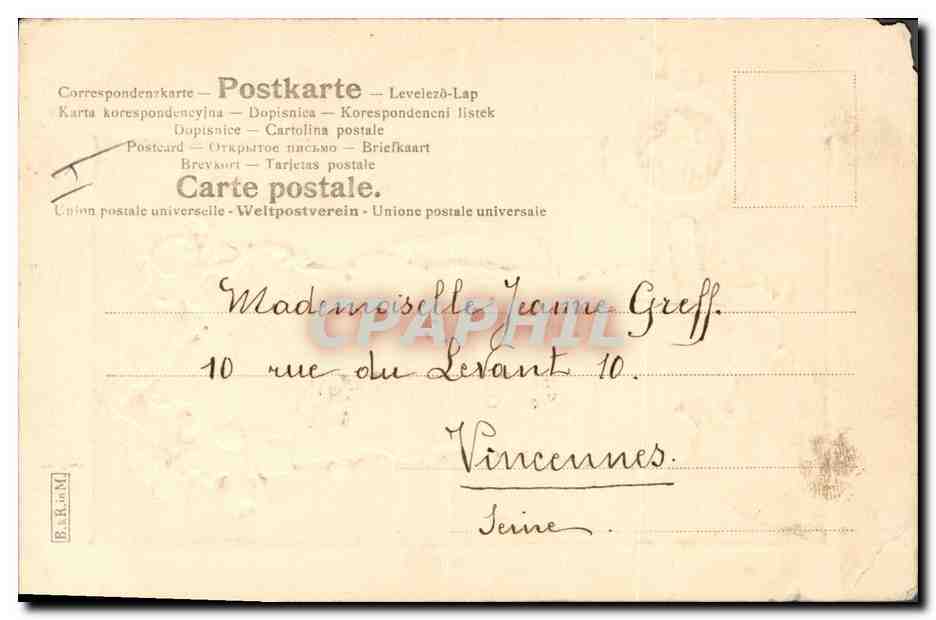 CPA Fantaisie Bonen annee  — Rückseite