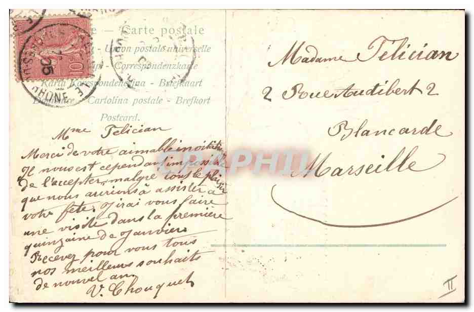 CPA Fantaisie Fleurs  — Rückseite