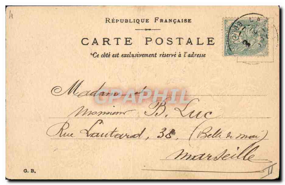 CPA Fantaisie Fleurs  — Rückseite