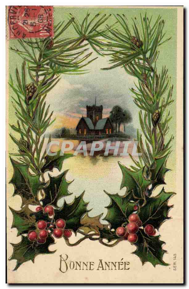 CPA Fantaisie Fleurs Bonen annee