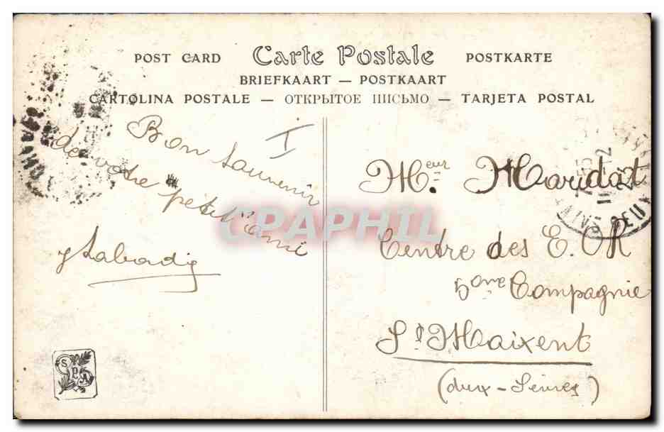 Cerf Hallali sur pied — Salons de Paris — par F. Maissen — N° 2709 Dt — Verso