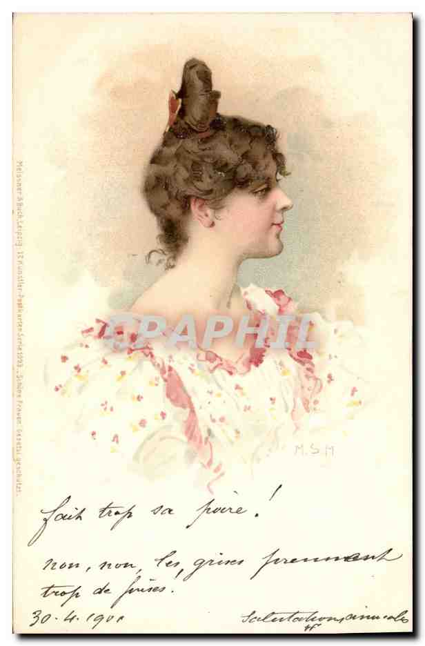 CPA Fantaisie Illustrateur Femme