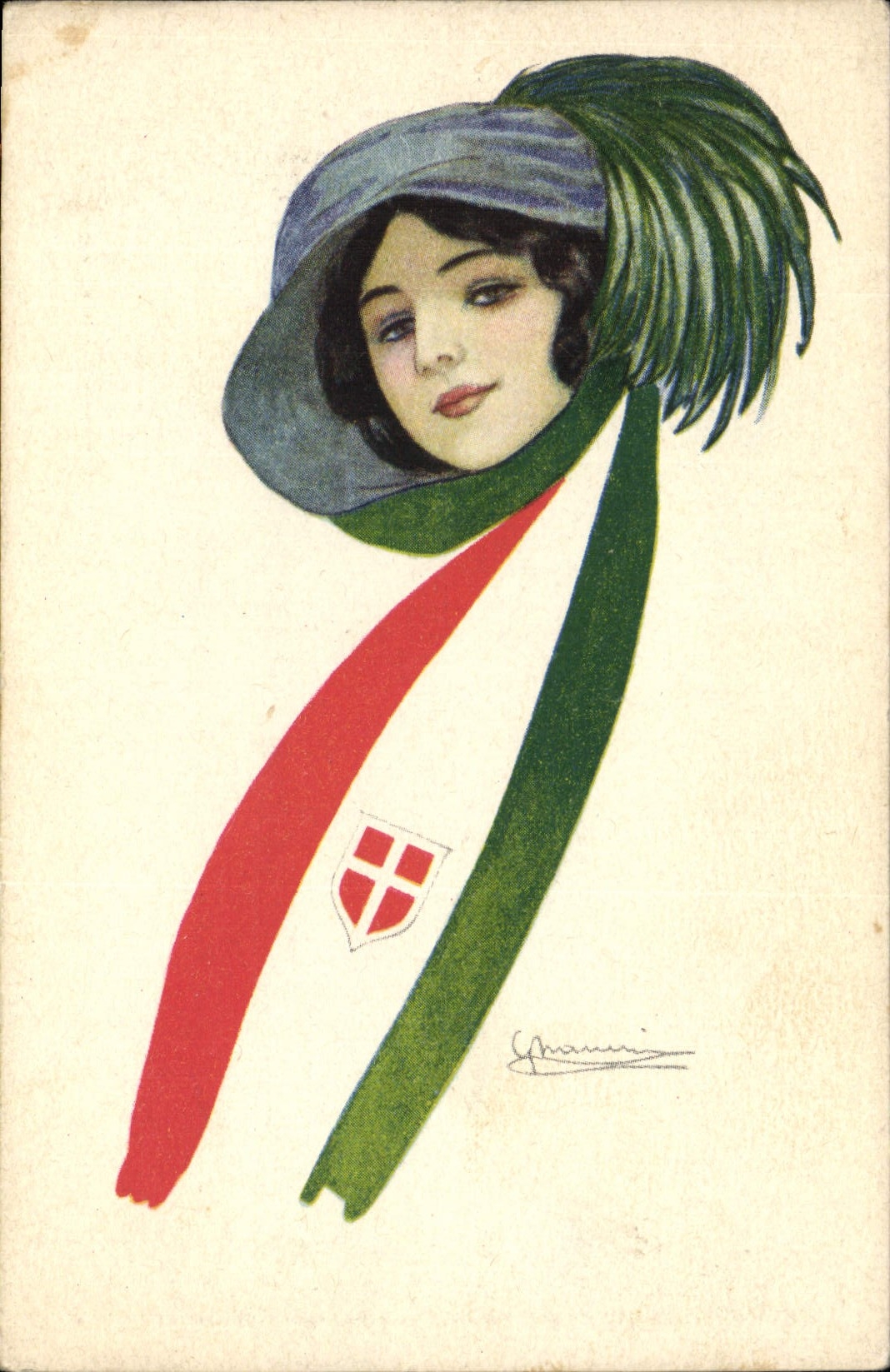 CPA Fantaisie Illustrateur Femme Savoie