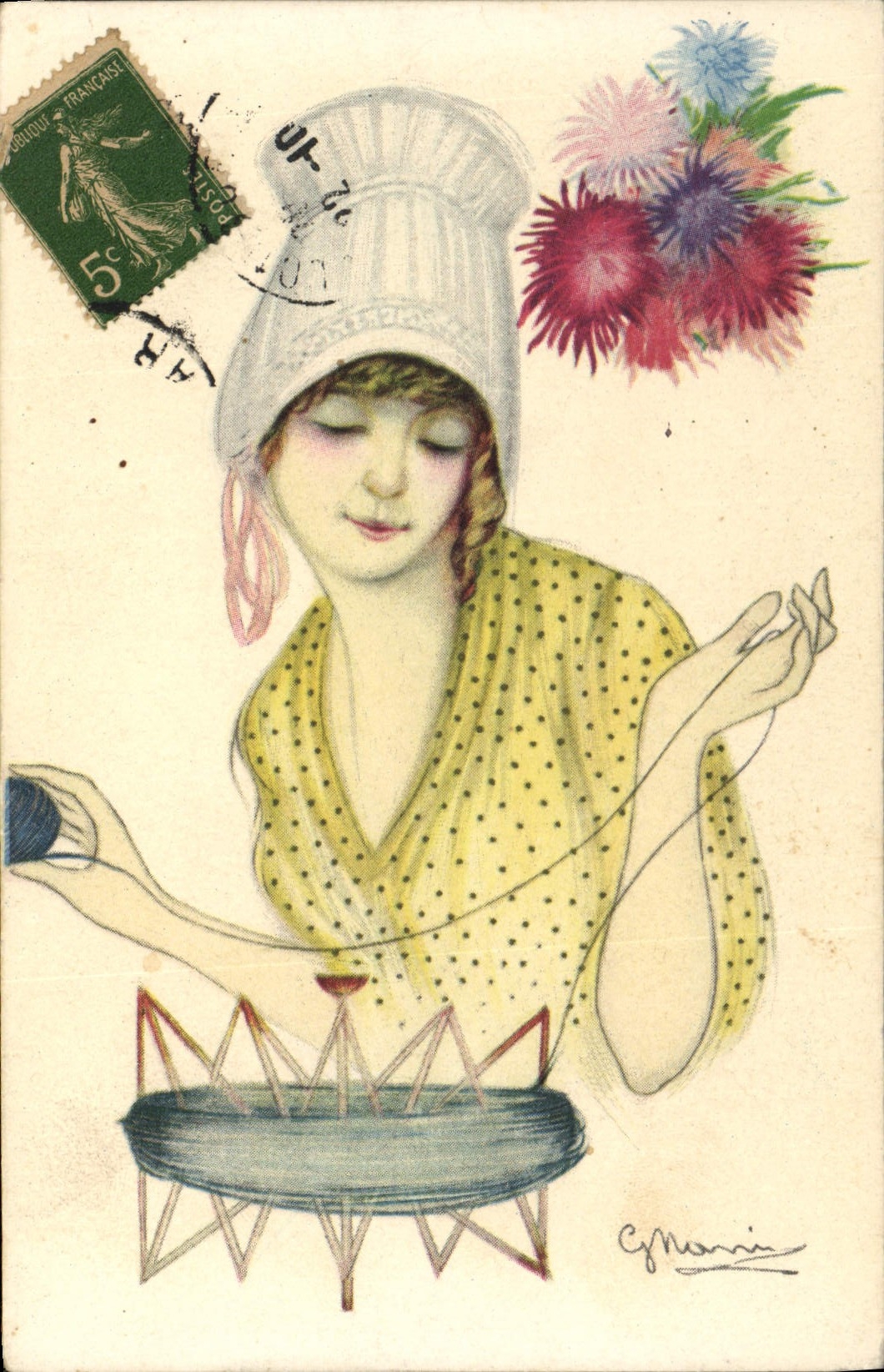 CPA Fantaisie Illustrateur Femme
