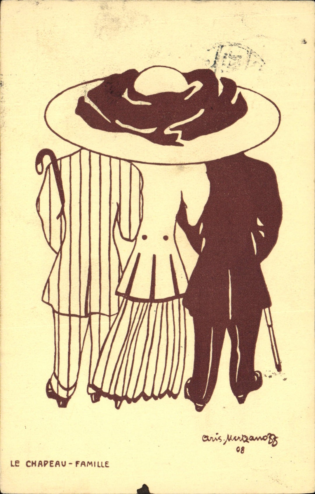 Le Chapeau-Famille — illustration Art Nouveau — Caris Mertzano 08
