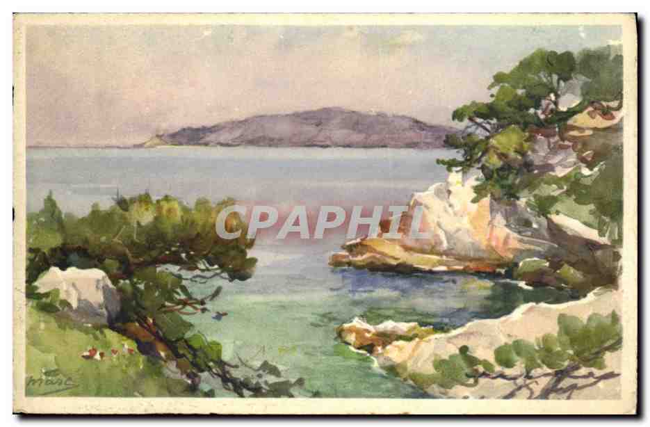 Côte d'Azur — paysage côtier — éditeur imprime en Suisse, n° 440