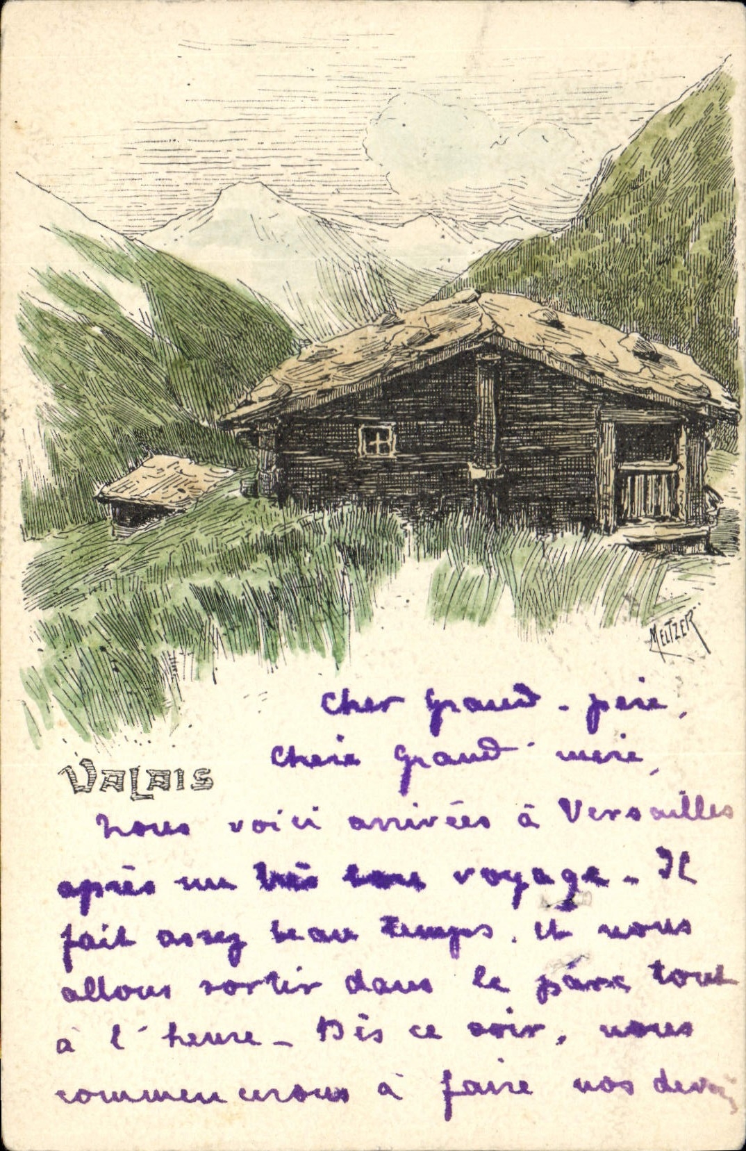 CPA Fantaisie Illustrateur Valais