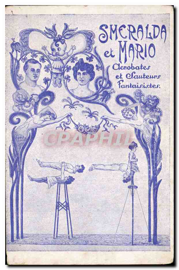 CPA Smeralda et mario Acrobates et sauteurs fantaisistes